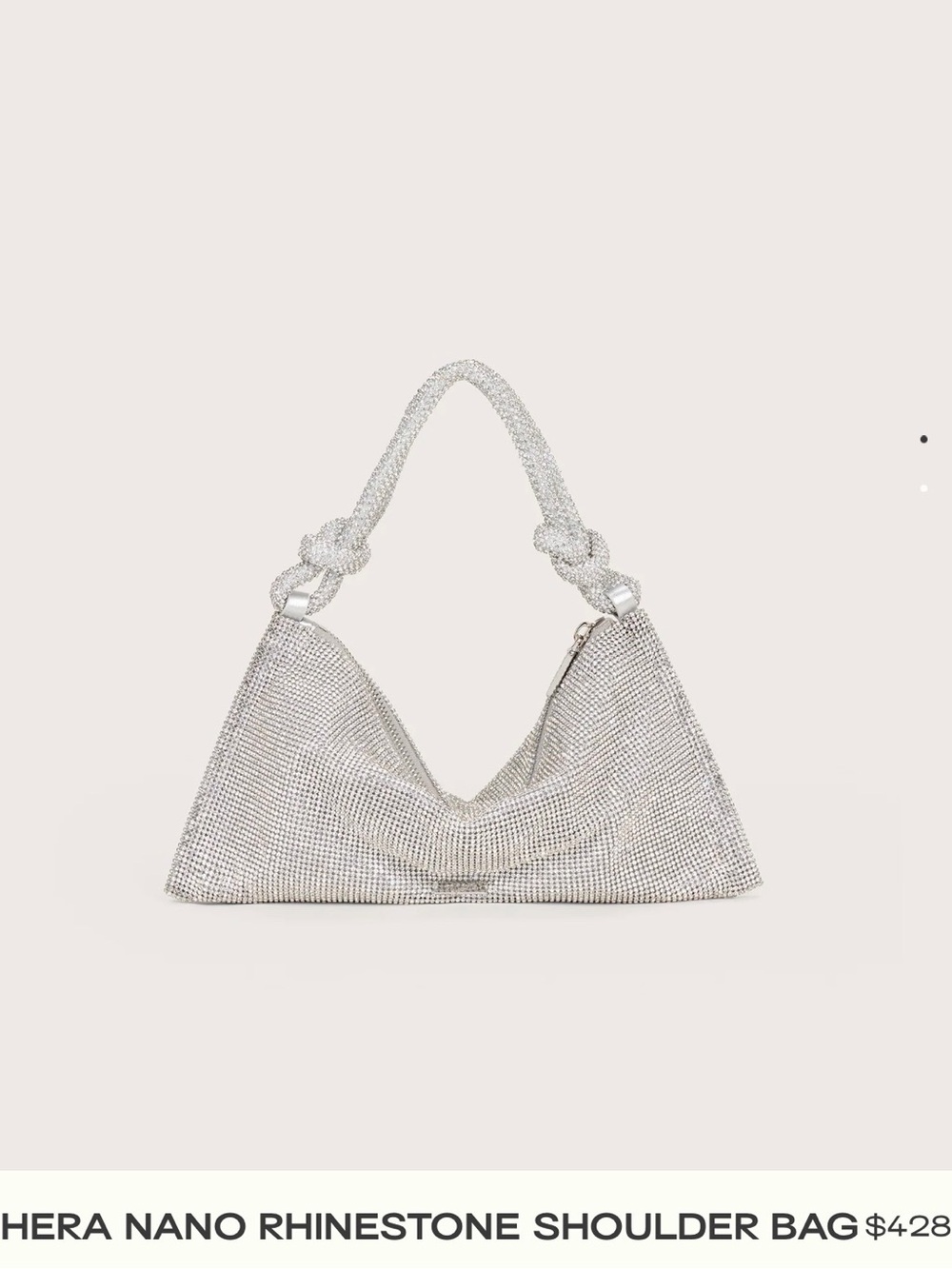 Hera Nano Rhinestone Shoulder Bag - Silver